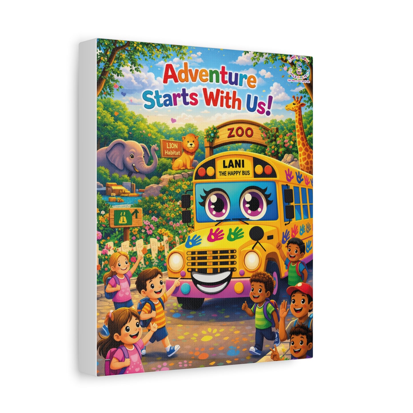 Lani™ Matte Canvas, Stretched 1.25" – "Adventure Starts With Us!" Graphic Wall Art