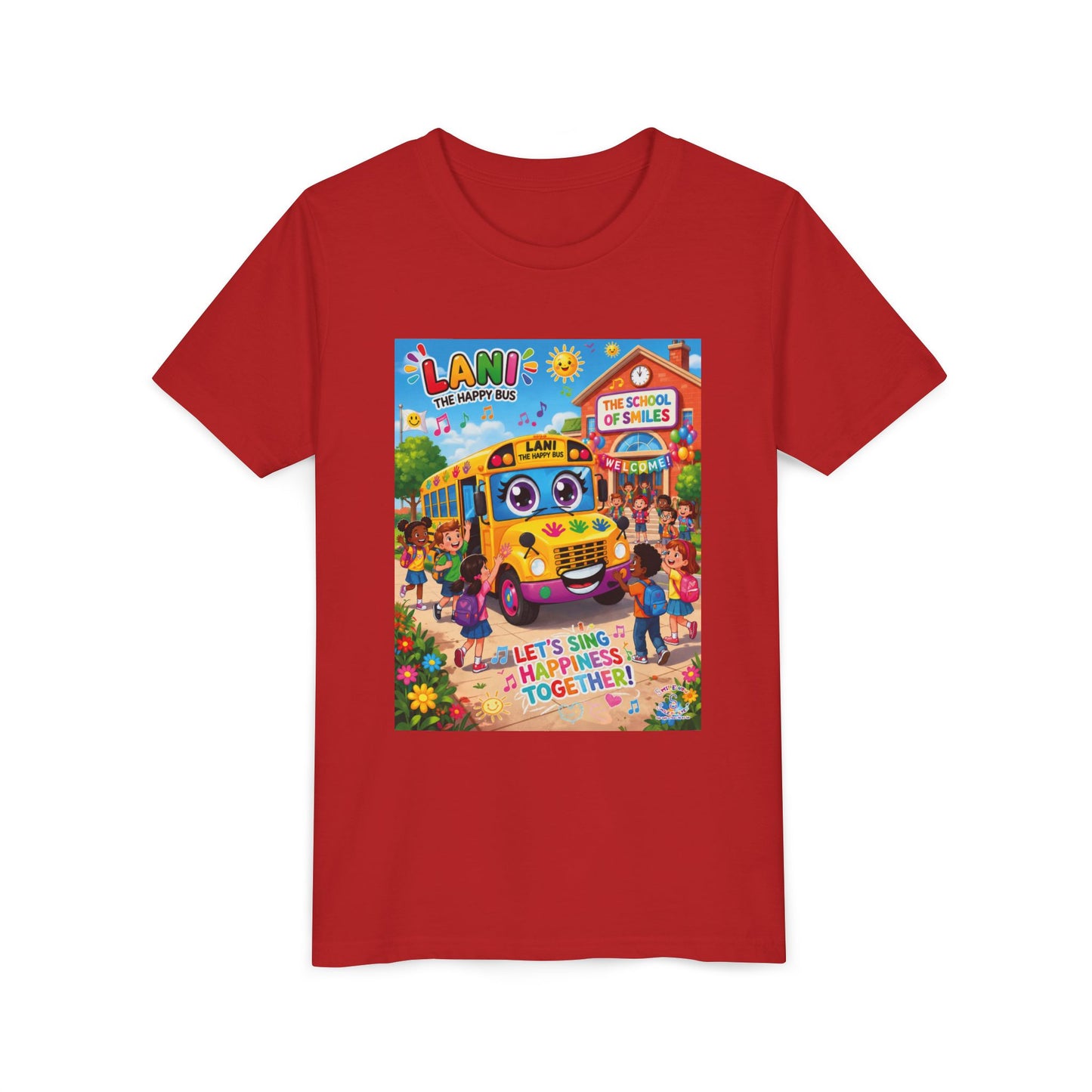 Lani™ Youth Short Sleeve Tee – "Let's Sing Happiness Together!" Graphic