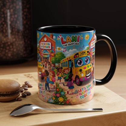 Lani™ Accent Coffee Mug (11oz & 15oz) – "Let's Sing Happiness Together!" Graphic