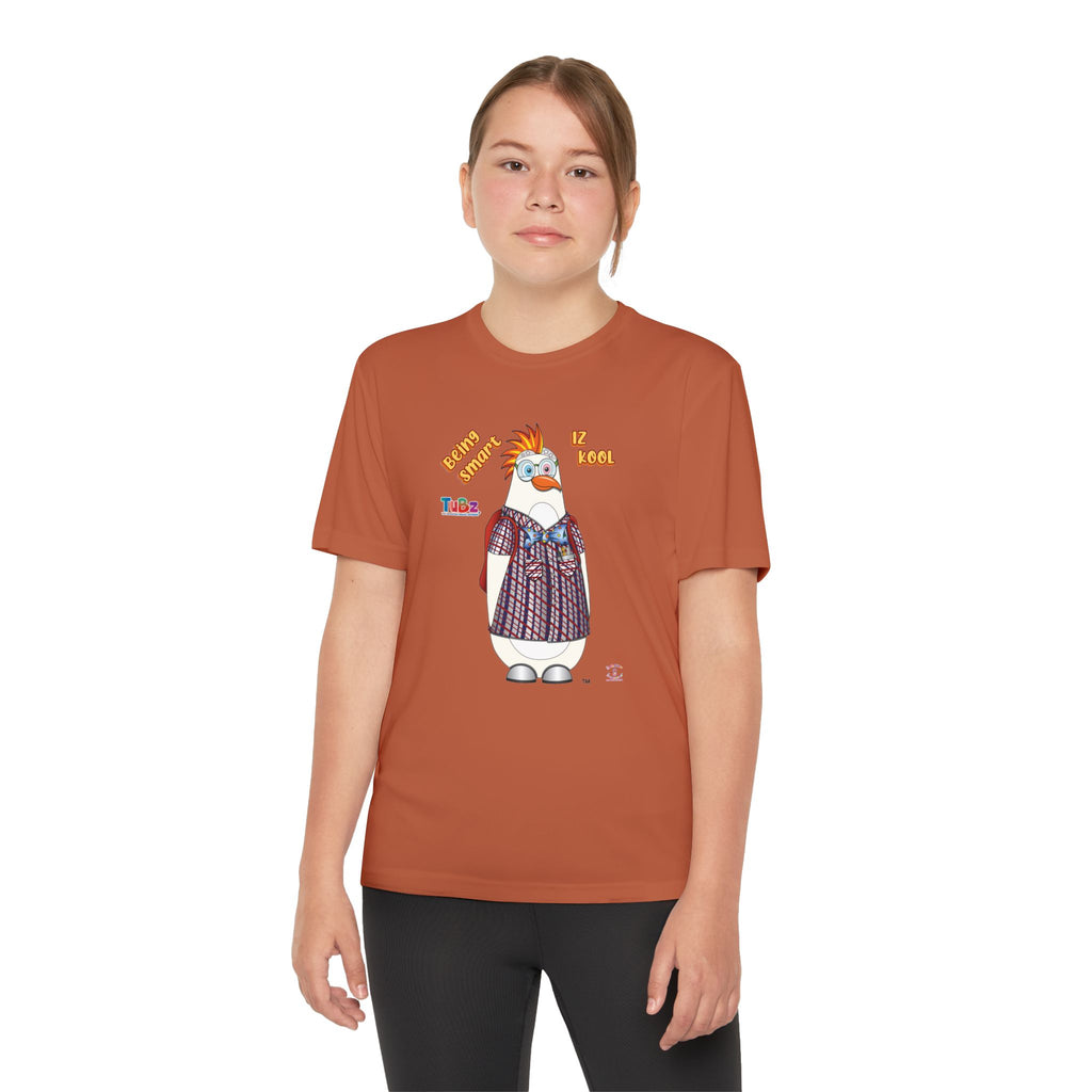 TuBz™ "Being Smart Iz Kool" Youth Competitor T- Shirt - Character Dress-Up Graphic Tee