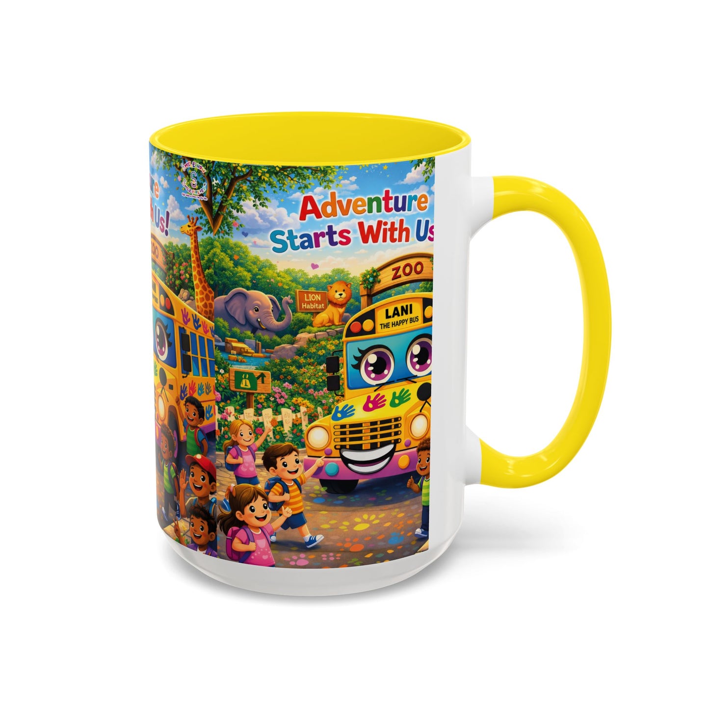 Lani™ Accent Coffee Mug (11oz & 15oz) – "Adventure Starts With Us!" Graphic