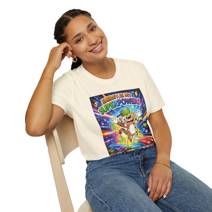 Potz™ Unisex Softstyle T-Shirt – "Energy is My Superpower!" Graphic Tee | Smile Universe Collection