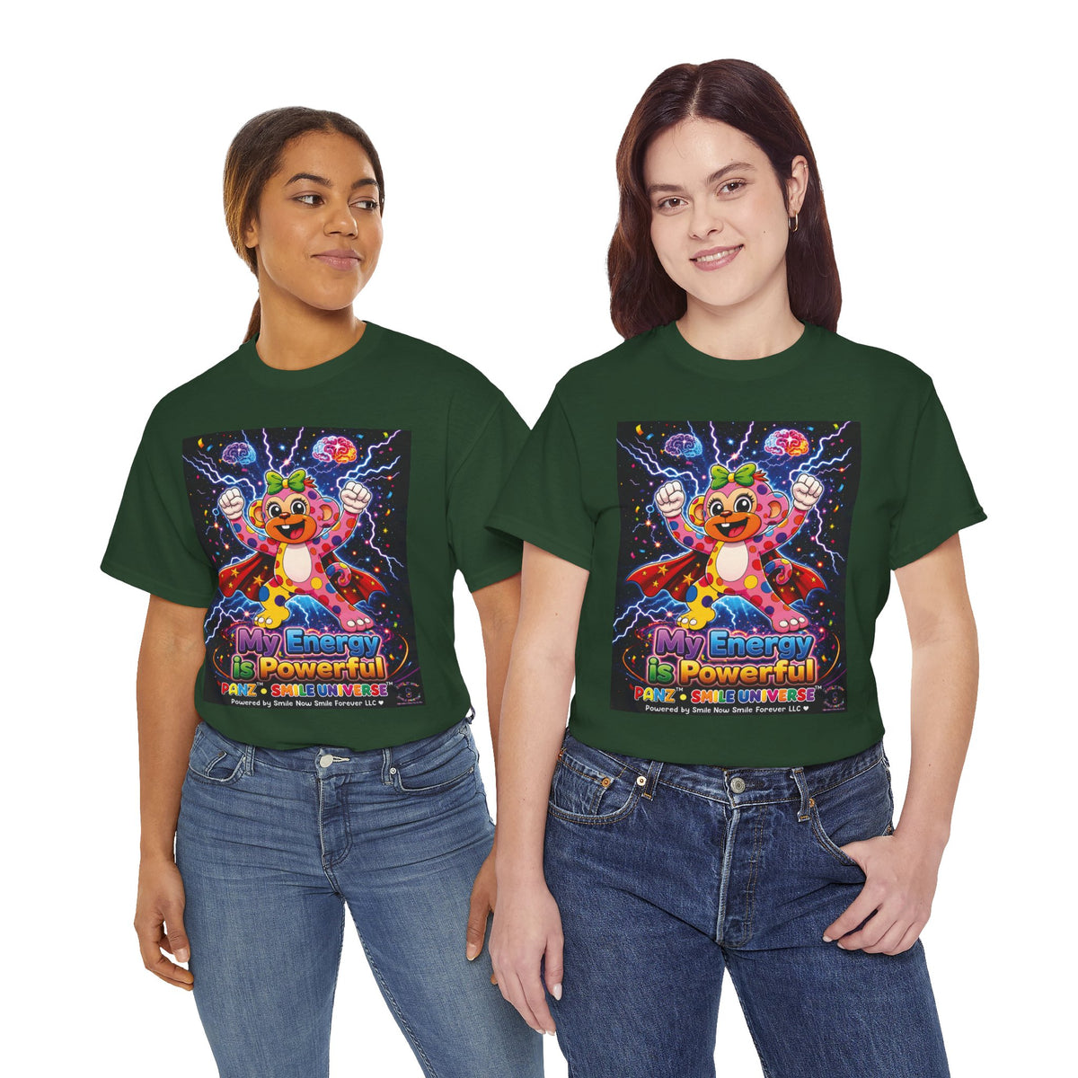 Panz™ Unisex Heavy Cotton™ Tee For Adult – "My Energy is Powerful" Graphic Tee | Smile Universe Collection