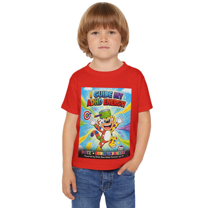 Potz™ Heavy Cotton™ Toddler T-Shirt – "I Guide My ADHD Energy!" Graphic Tee | Smile Universe Collection