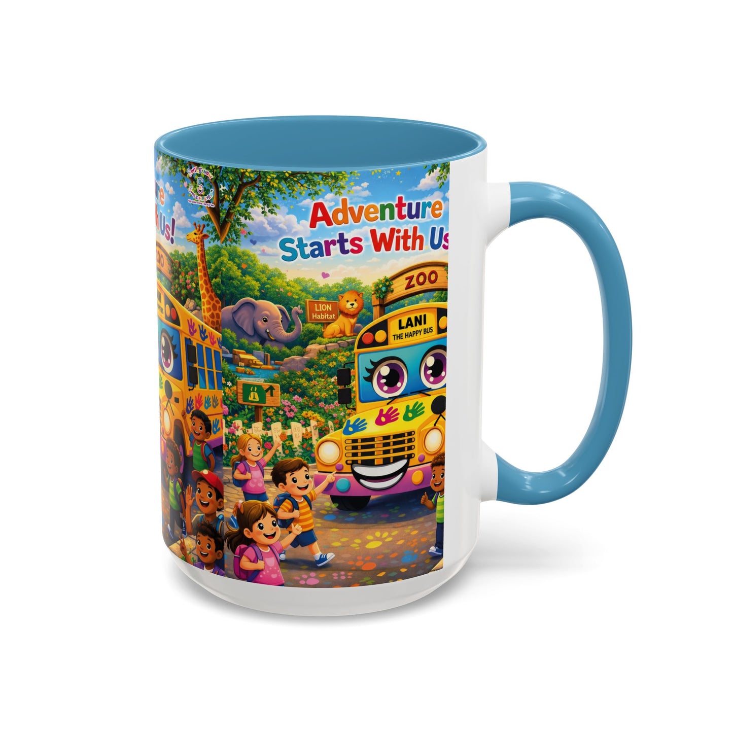 Lani™ Accent Coffee Mug (11oz & 15oz) – "Adventure Starts With Us!" Graphic