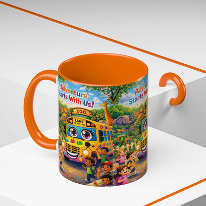 Lani™ Accent Coffee Mug (11oz & 15oz) – "Adventure Starts With Us!" Graphic