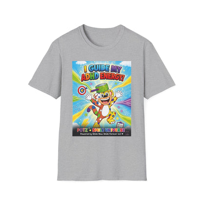 Potz™ Unisex Softstyle T-Shirt – "I Guide My ADHD Energy!" Graphic Tee | Smile Universe Collection