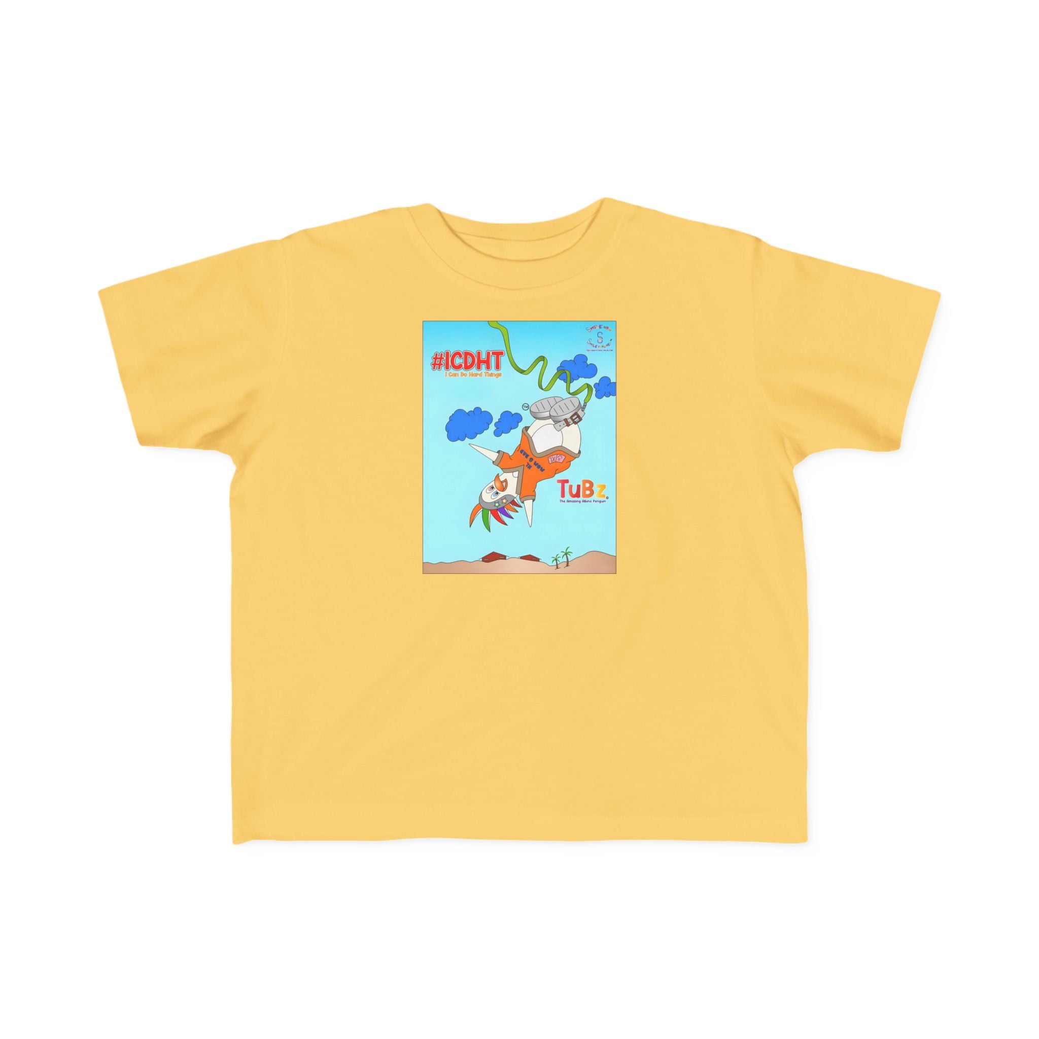 TuBz™ "I Can Do Hard Things" Toddler T-Shirt | Toddler's Fine Jersey Tee  - Positive Kids Graphic Tee