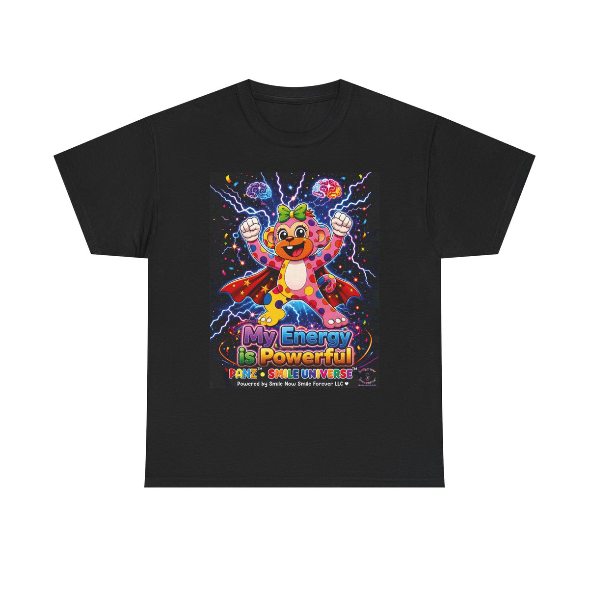 Panz™ Unisex Heavy Cotton™ Tee For Adult – "My Energy is Powerful" Graphic Tee | Smile Universe Collection