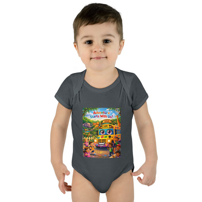 Lani™ Infant Baby Rib Bodysuit – "Adventure Starts With Us!" Graphic
