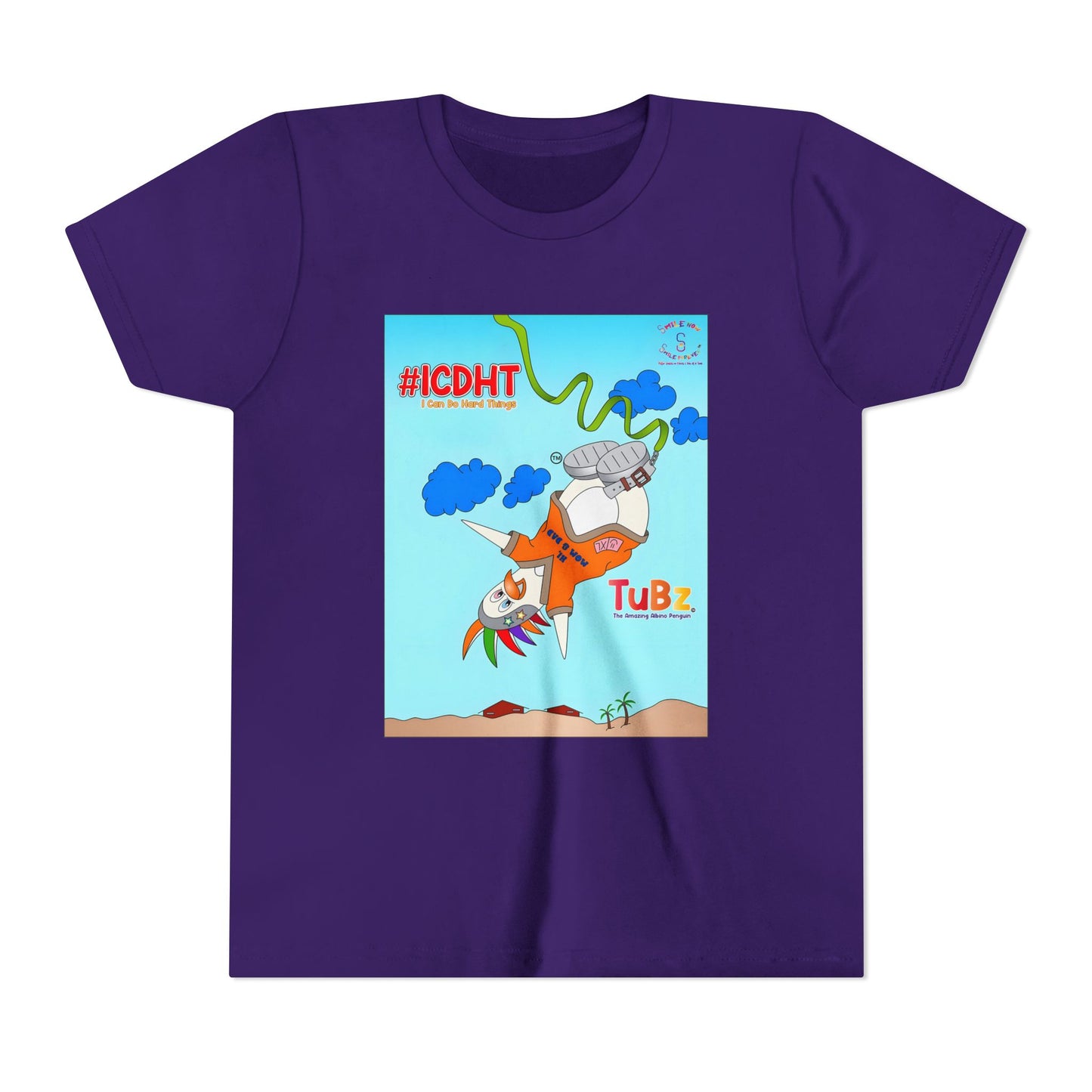 TuBz™ "I Can Do Hard Things" Youth T-Shirt - Motivational Kids Graphic Tee