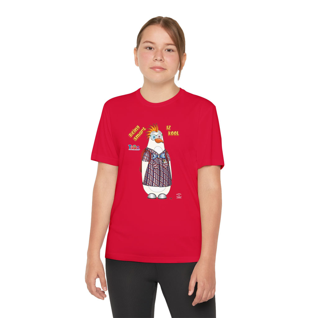 TuBz™ "Being Smart Iz Kool" Youth Competitor T- Shirt - Character Dress-Up Graphic Tee