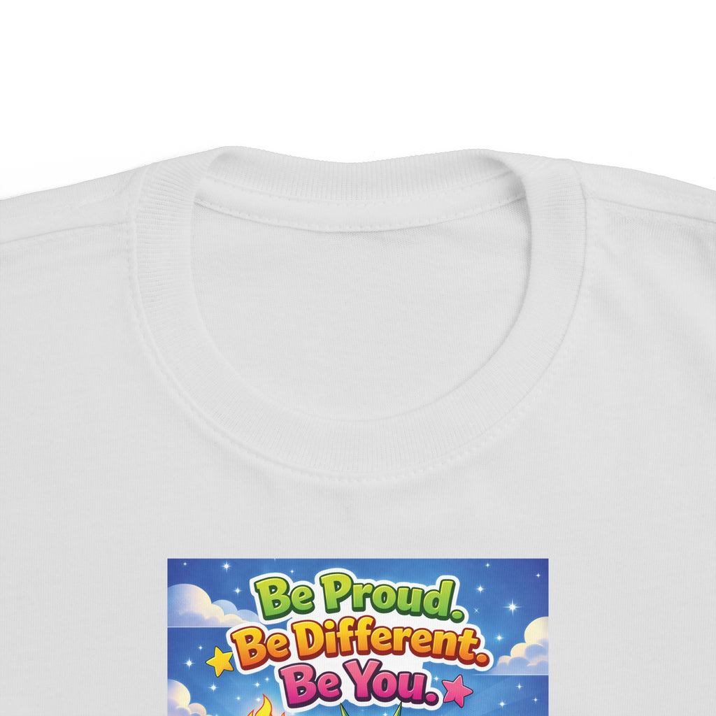 TuBz™ "Be Proud. Be Different. Be You." Kids T-Shirt - Inspirational Graphic Tee