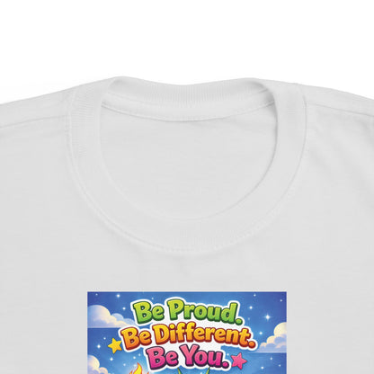 TuBz™ "Be Proud. Be Different. Be You." Kids T-Shirt - Inspirational Graphic Tee