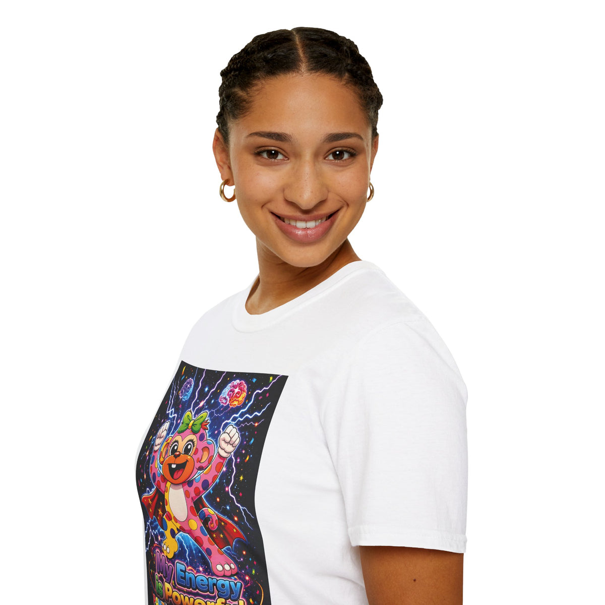 Panz™ Unisex Softstyle T-Shirt  for Adult– "My Energy is Powerful" Graphic Tee | Smile Universe Collection