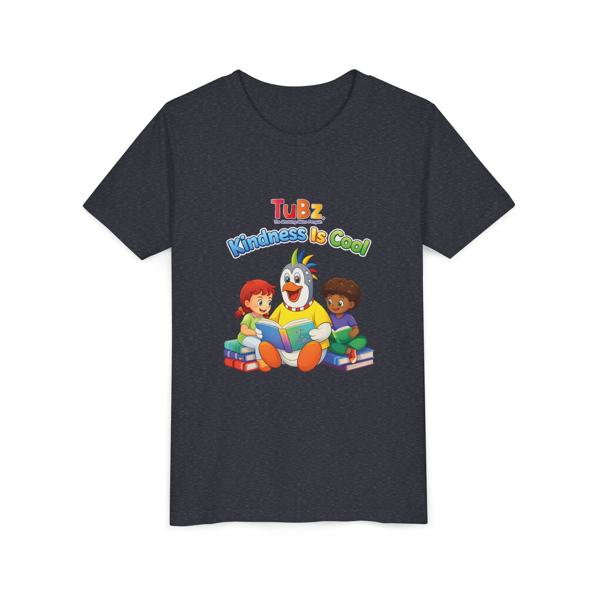 TuBz™ "Kindness Is Cool" Kids T-Shirt - Positive Message Graphic Tee | Smile Universe TuBz4Kidz