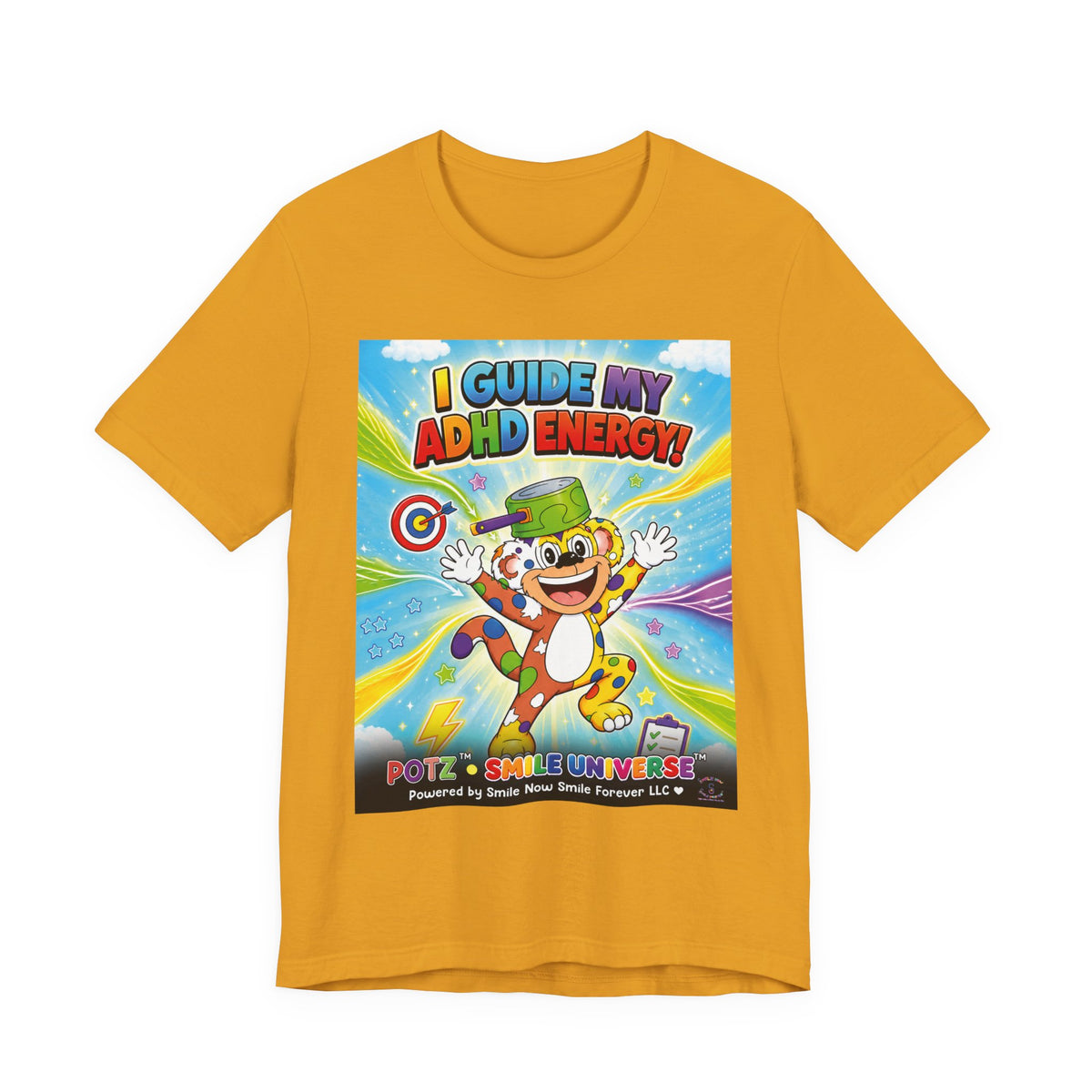 Potz™ Unisex Jersey Short Sleeve Tee – "I Guide My ADHD Energy!" Graphic Tee | Smile Universe Collection
