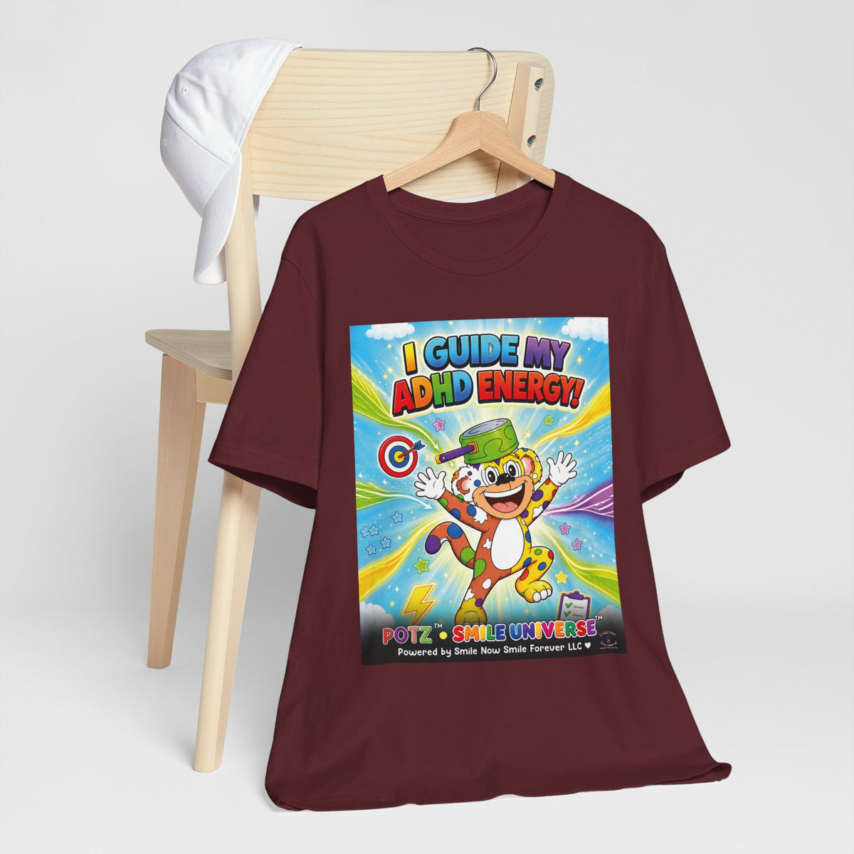 Potz™ Unisex Jersey Short Sleeve Tee – "I Guide My ADHD Energy!" Graphic Tee | Smile Universe Collection