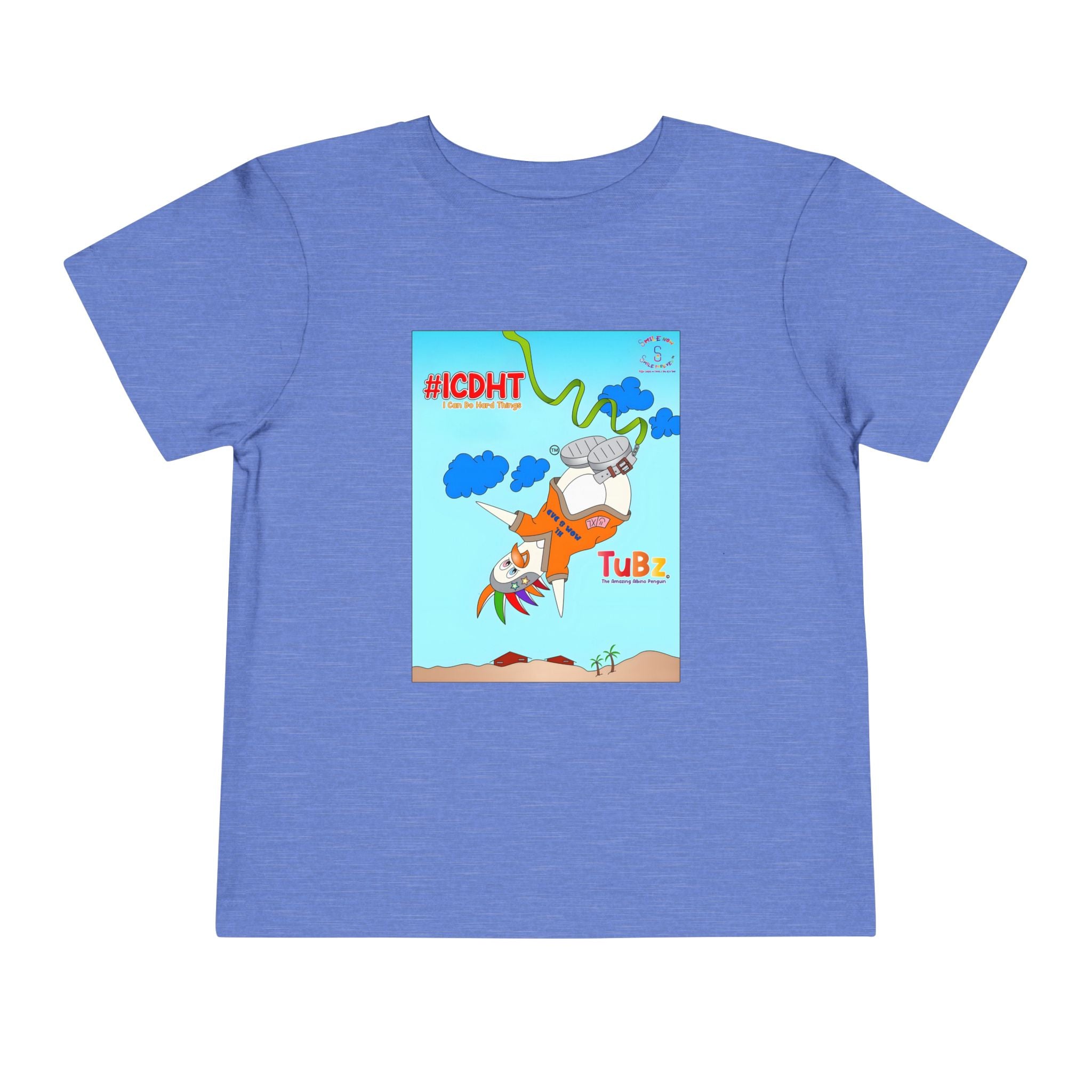 TuBz™ "I Can Do Hard Things" Toddler T-Shirt | Toddler Short Sleeve Tee  - Positive Kids Graphic Tee