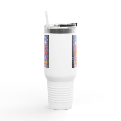 Panz™ Insulated Travel Mug 40oz – "My Energy is Powerful" Graphic Tumbler | Smile Universe Collection