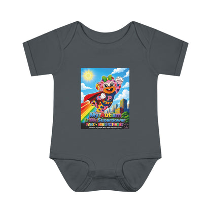 Panz™ Infant Baby Rib Bodysuit – "My Autism is My Superpower" Graphic | Smile Universe Collection
