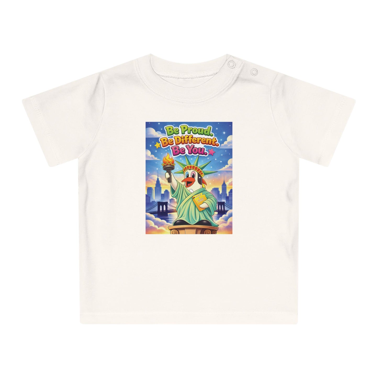 TuBz™ "Be Proud. Be Different. Be You." Baby T- Shirt - Cute Inspirational Infant Tee