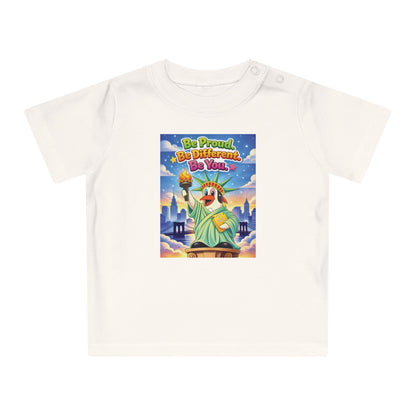 TuBz™ "Be Proud. Be Different. Be You." Baby T- Shirt - Cute Inspirational Infant Tee