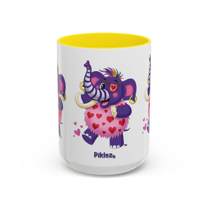 Piklez™ Accent Coffee Mug (11oz & 15oz) – "Full of Love!" Graphic | Smile Universe Collection