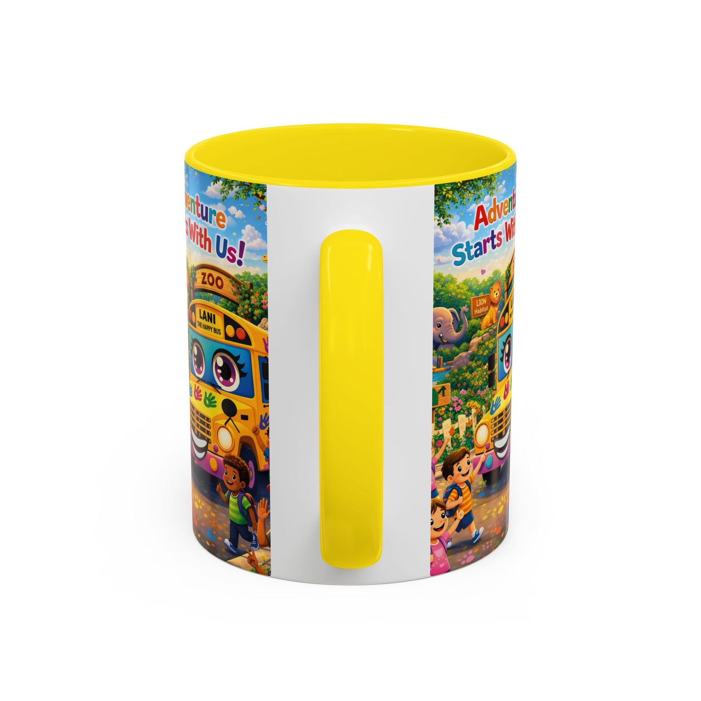 Lani™ Accent Coffee Mug (11oz & 15oz) – "Adventure Starts With Us!" Graphic