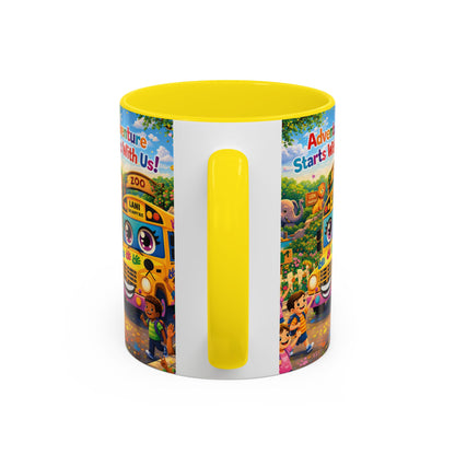 Lani™ Accent Coffee Mug (11oz & 15oz) – "Adventure Starts With Us!" Graphic