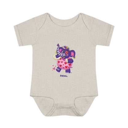 Piklez™ Infant Baby Rib Bodysuit – "Full of Love!" Graphic | Smile Universe Collection