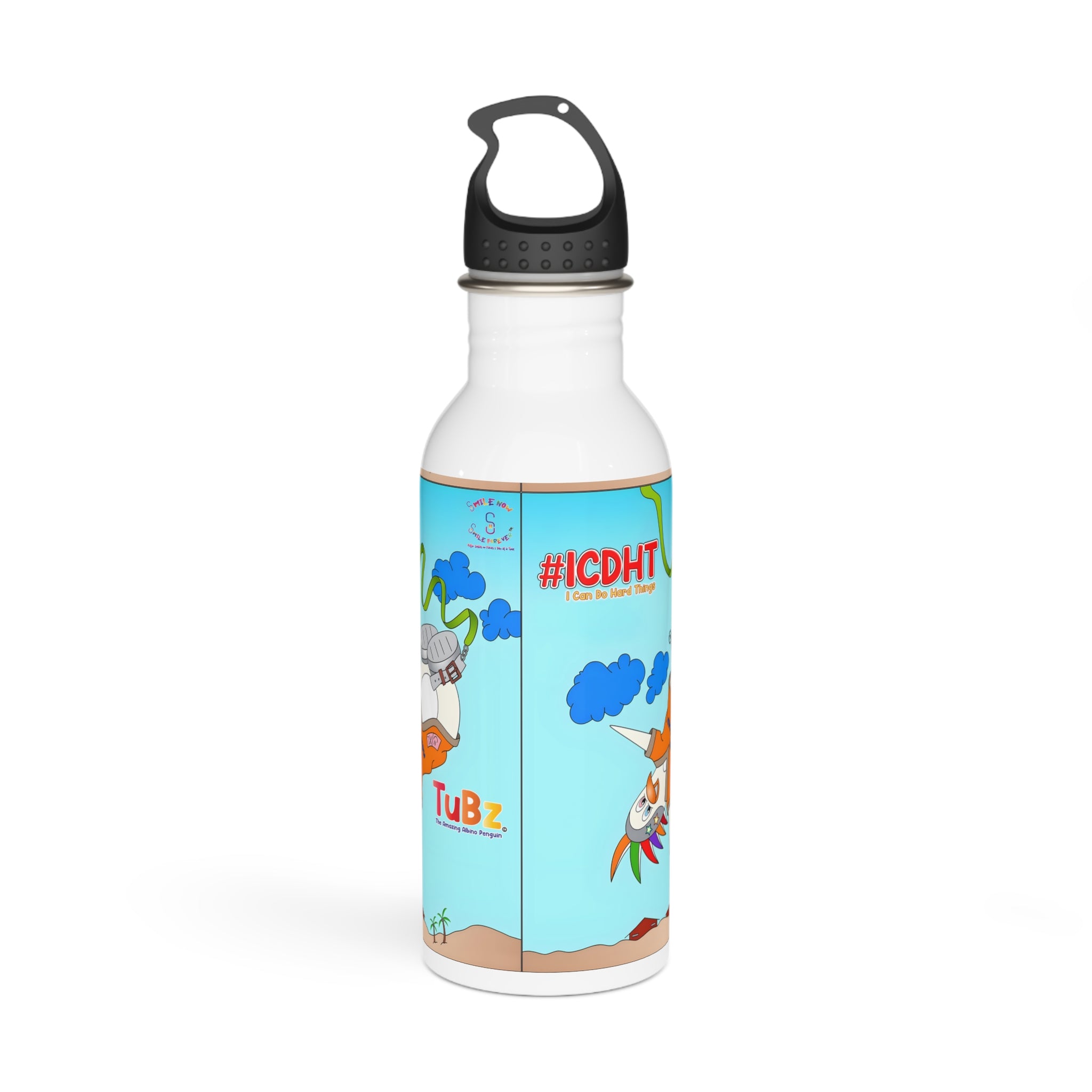 TuBz™ "I Can Do Hard Things" Kids Stainless Steel Water Bottle - Motivational School Bottle