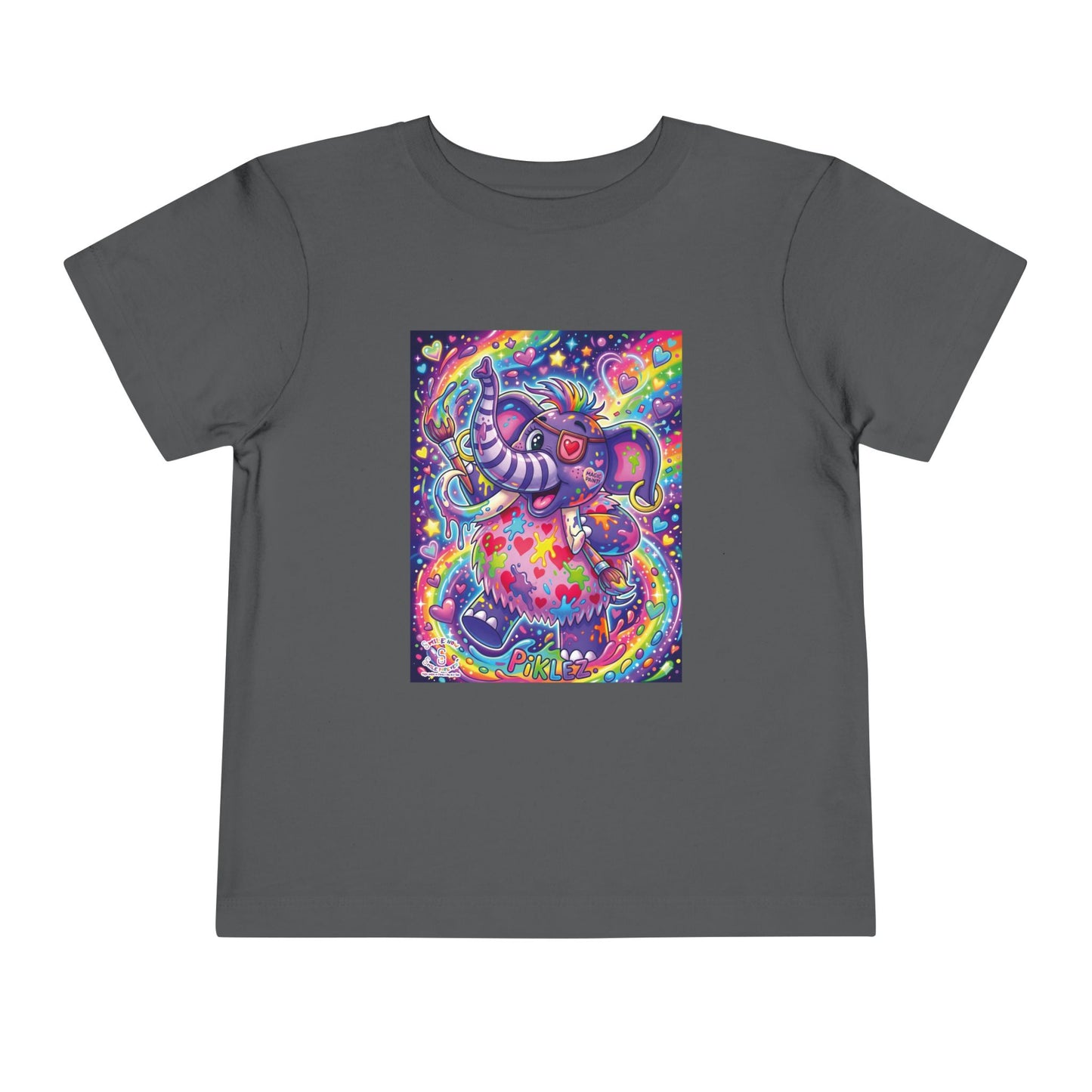 Piklez™ Toddler Short Sleeve Tee – "Magic Paint!" Graphic Shirt | Smile Universe Collection