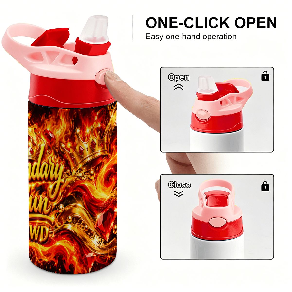 Legendary Run Water Bottle - Fire & Gold Edition