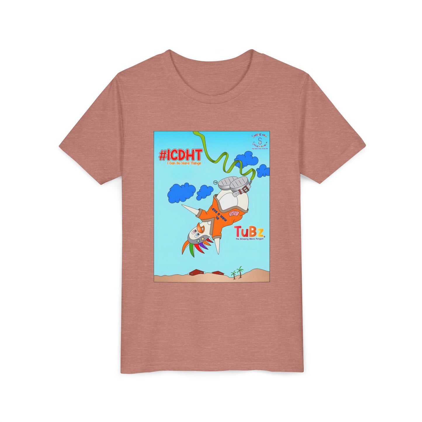TuBz™ "I Can Do Hard Things" Youth T-Shirt | Youth Short Sleeve Tee - Motivational Kids Graphic Tee