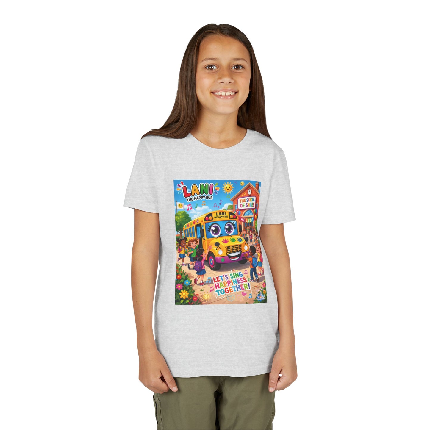 Lani™ Youth Short Sleeve Tee – "Let's Sing Happiness Together!" Graphic
