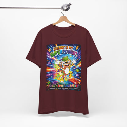 Potz™ Unisex Jersey Short Sleeve Tee – "Energy is My Superpower!" Graphic Tee | Smile Universe Collection