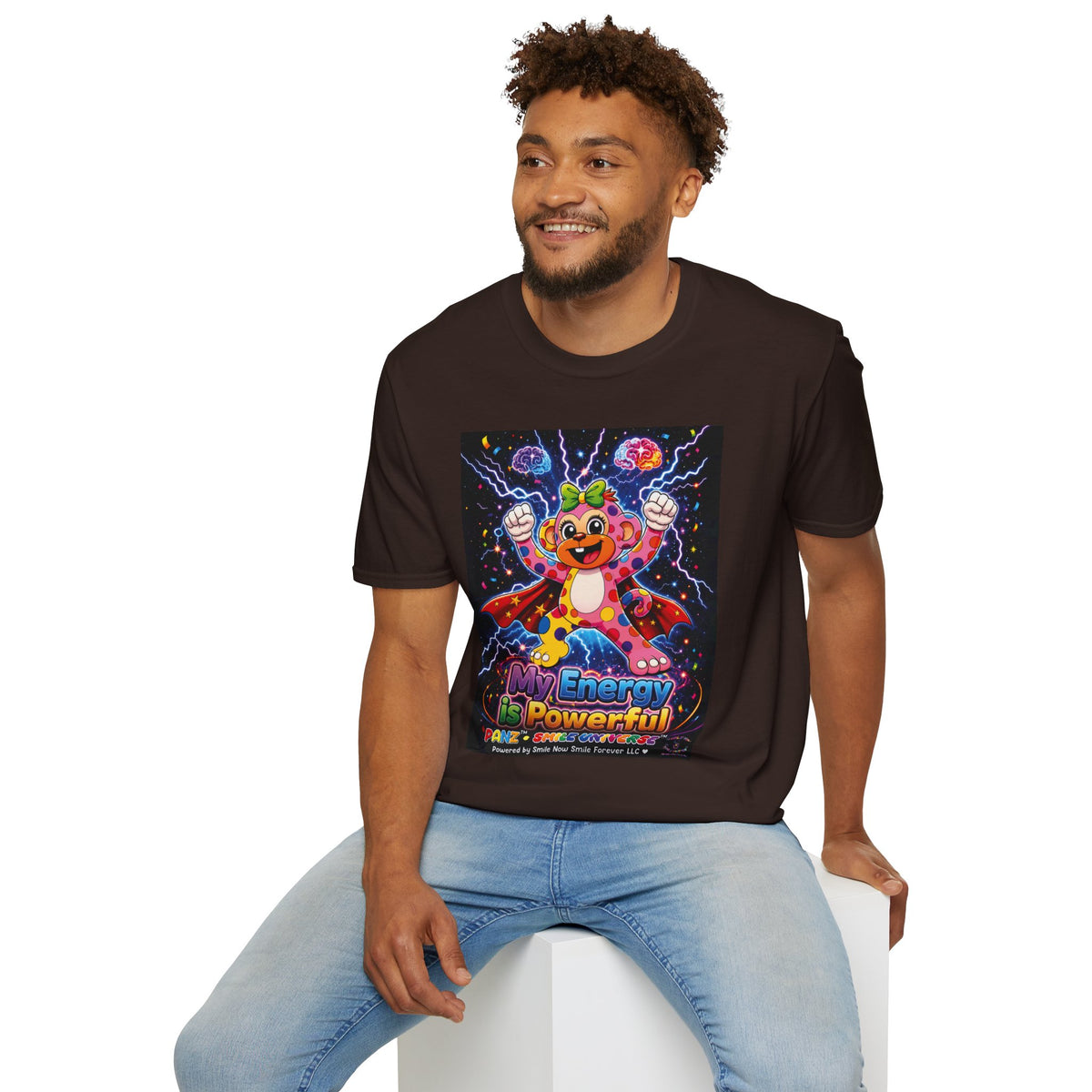 Panz™ Unisex Softstyle T-Shirt  for Adult– "My Energy is Powerful" Graphic Tee | Smile Universe Collection