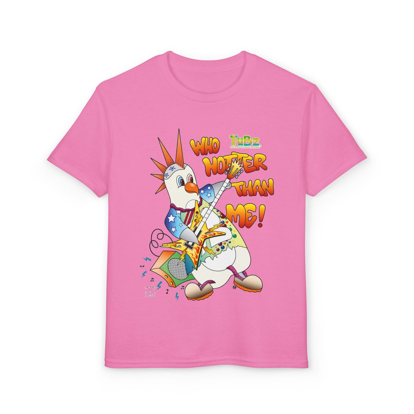 TuBz™ Rockstar Kids T-Shirt - "Who Hotter Than Me!" Graphic Tee | Smile Universe TuBz4Kidz Collection
