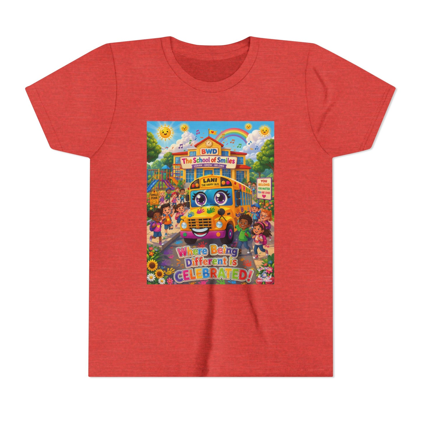 Lani™ Youth Short Sleeve Tee – "Where Being Different is CELEBRATED!" Graphic Shirt