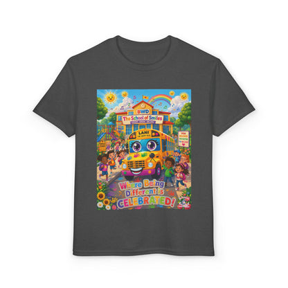 Lani™ Youth DryBlend® T-Shirt – "Where Being Different is CELEBRATED!" Graphic Shirt