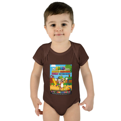 Potz™ Infant Baby Rib Bodysuit – "My ADHD Means Always Dreaming, Highly Determined" Graphic Onesie | Smile Universe Collection