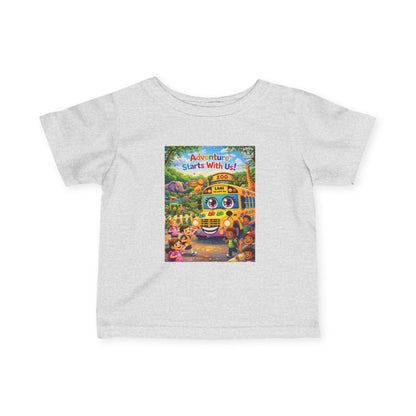 Lani™ Infant Fine Jersey Tee – "Adventure Starts With Us!" Graphic