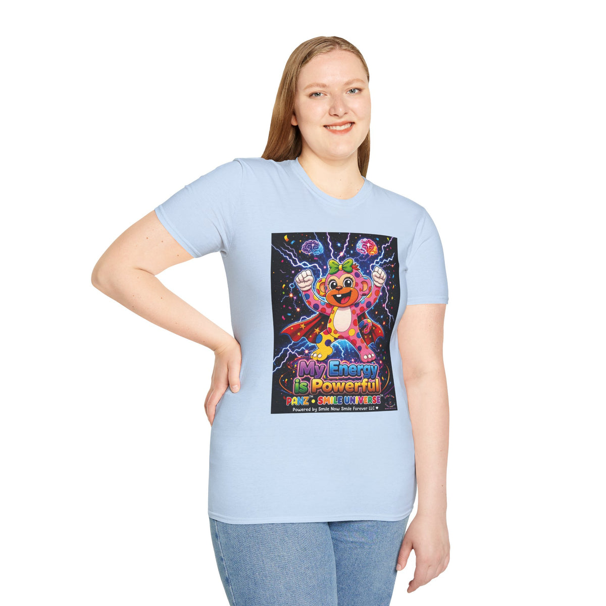 Panz™ Unisex Softstyle T-Shirt  for Adult– "My Energy is Powerful" Graphic Tee | Smile Universe Collection