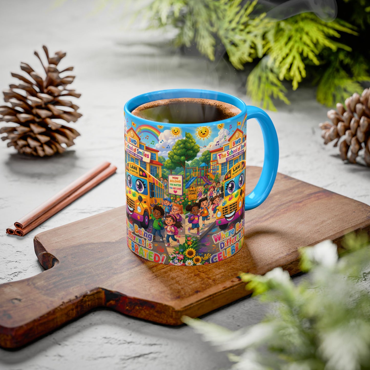 Lani™ Colorful Mug (11oz & 15oz) – "Where Being Different is CELEBRATED!" Graphic
