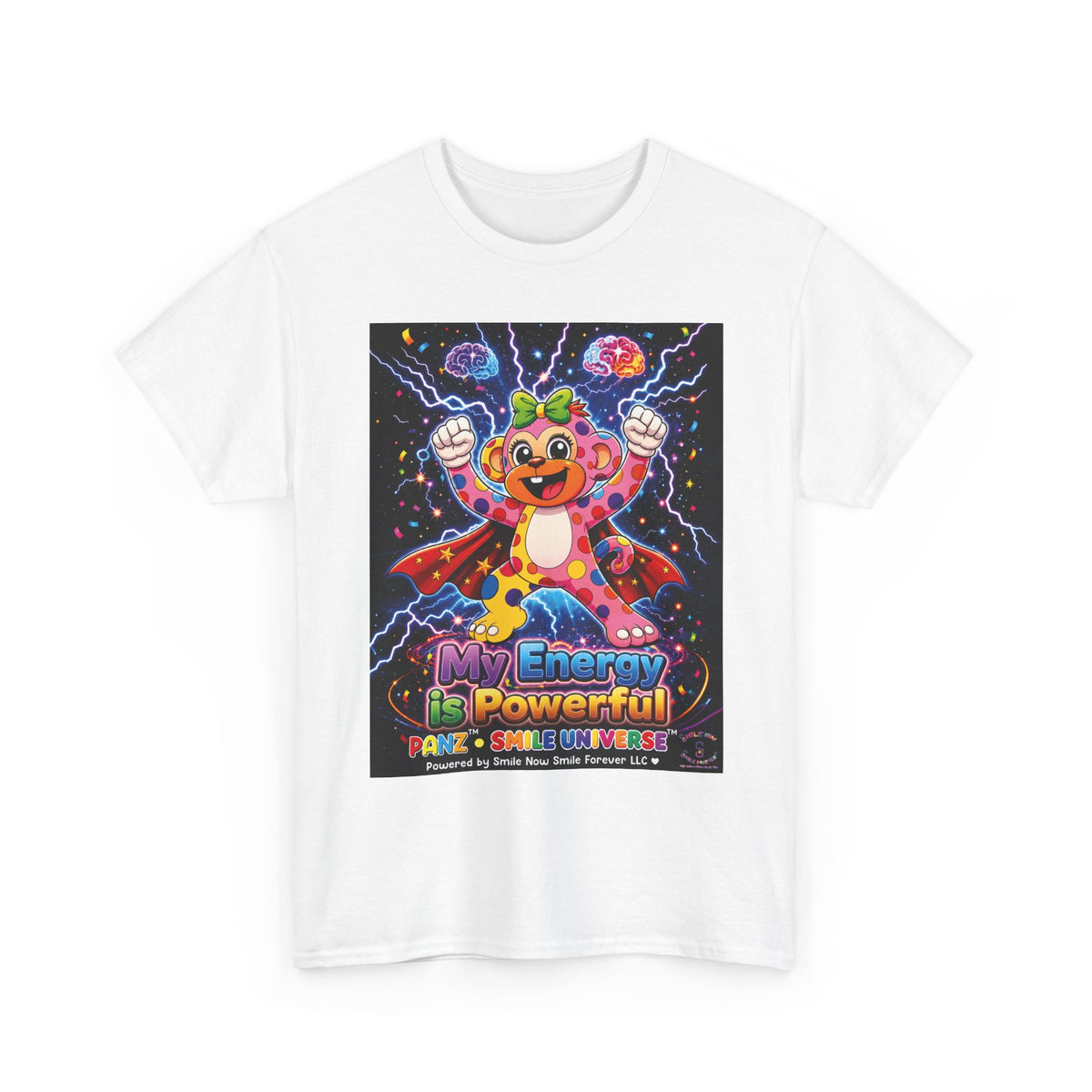 Panz™ Unisex Heavy Cotton™ Tee For Adult – "My Energy is Powerful" Graphic Tee | Smile Universe Collection