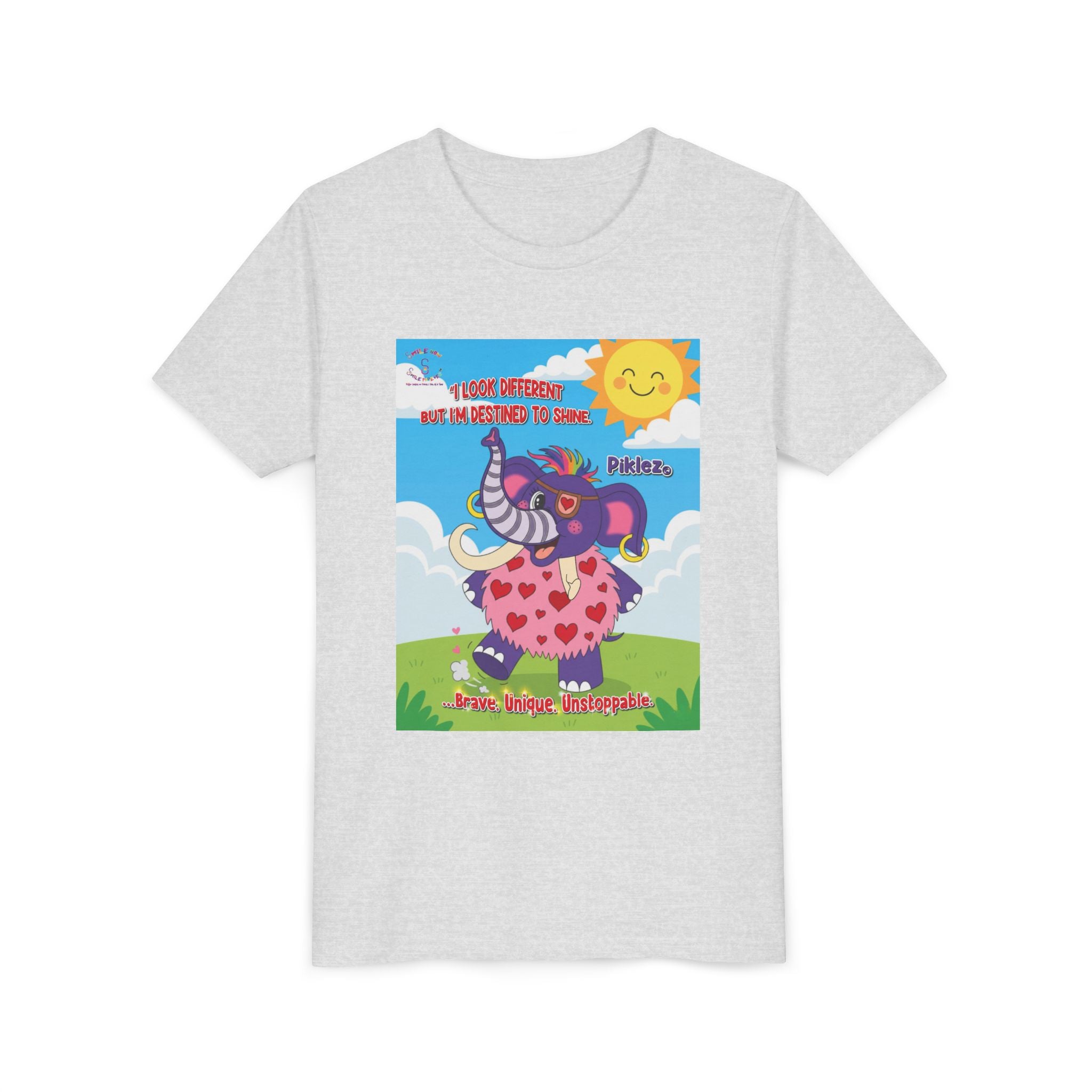 Piklez™ Kids T-Shirt Youth Tee – “Destined to Shine” Graphic Tee | Smile Universe Collection