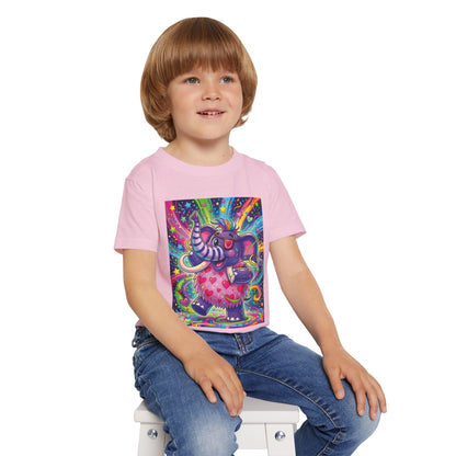 Piklez™ Heavy Cotton™ Toddler T-Shirt – "Born to Celebrate!" Graphic Shirt | Smile Universe Collection