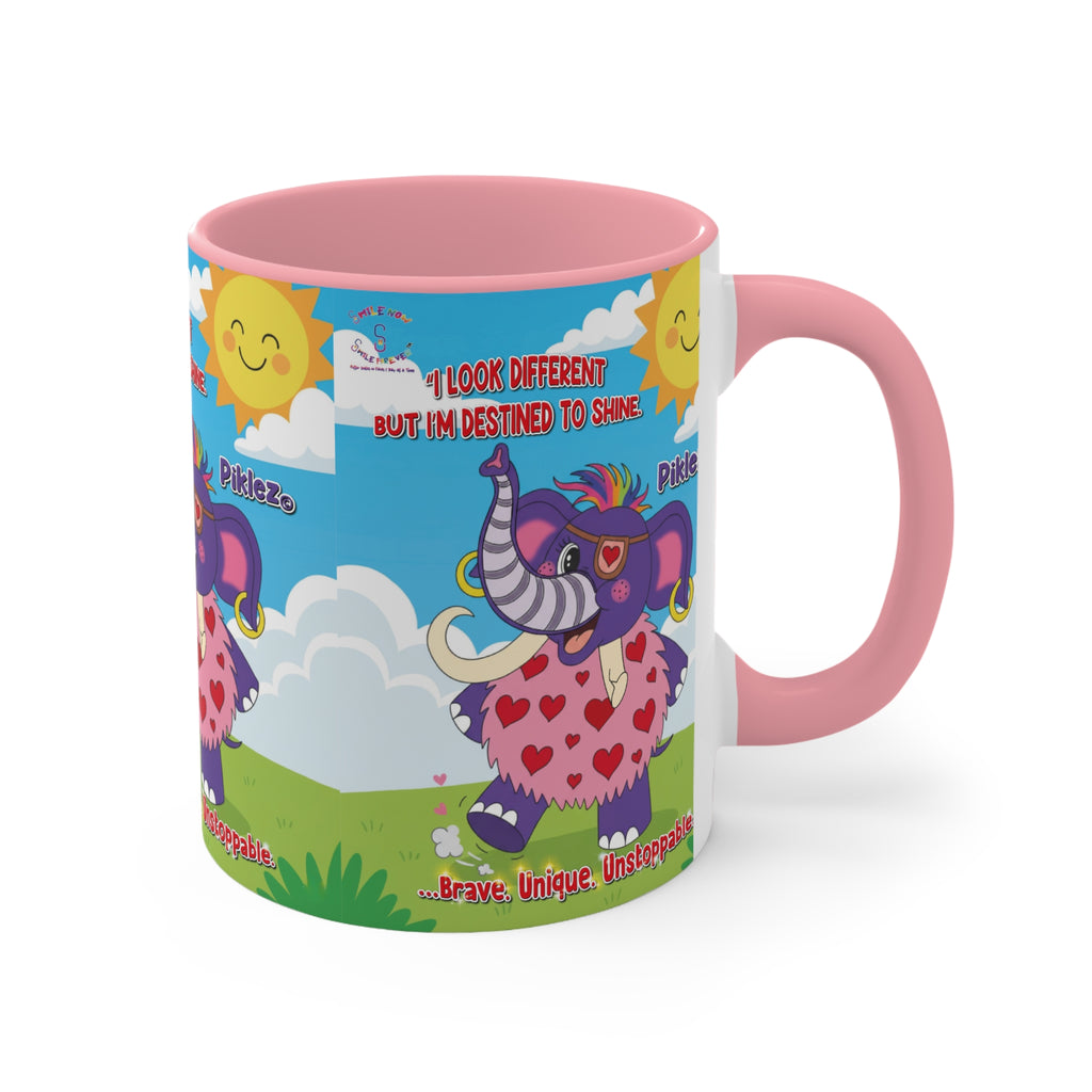 Piklez™ Accent Mug – “Destined to Shine” Colorful Coffee Cup | Smile Universe Collection