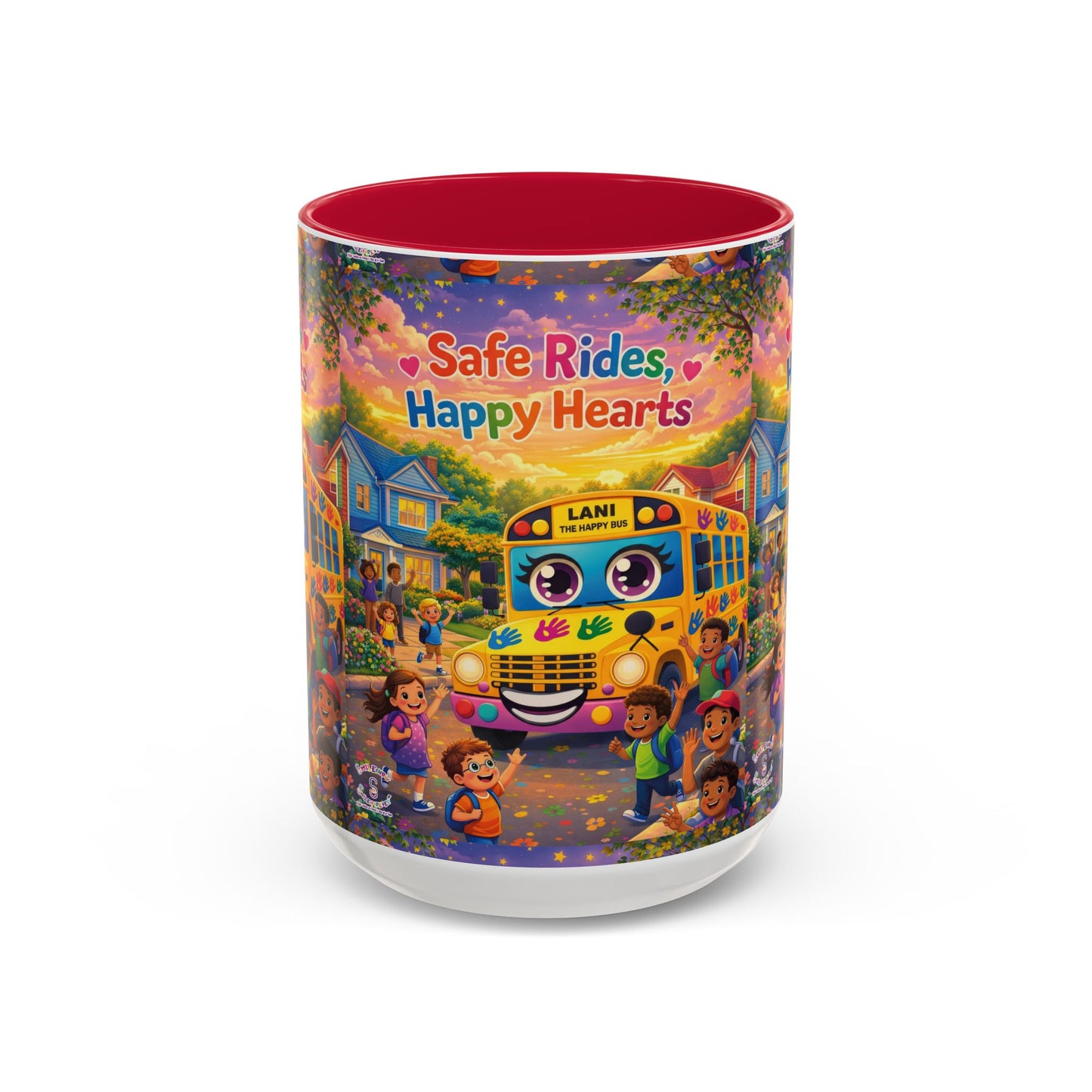 Lani™ Colorful Mug (11oz & 15oz) – "Safe Rides, Happy Hearts" Graphic